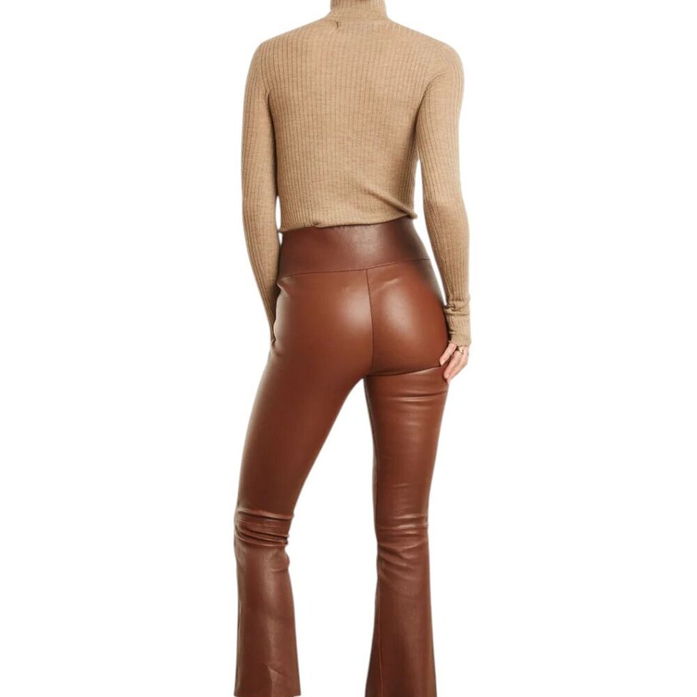 SPRWN cocoa flared ankle leggings Sz S